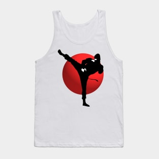 Ninja Kicking Pose - Japanese Martial Arts Tank Top